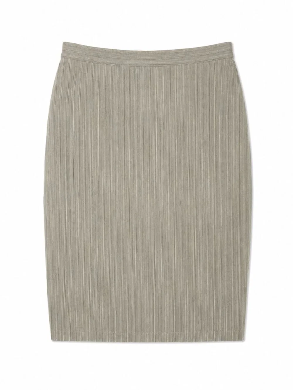 Vintage Plus Size Tan And Phantom Stripe Women's Skirt, Size 18